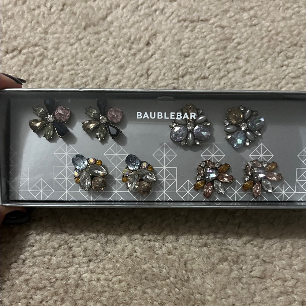 BaubleBar Elegant Crystal Earring Set